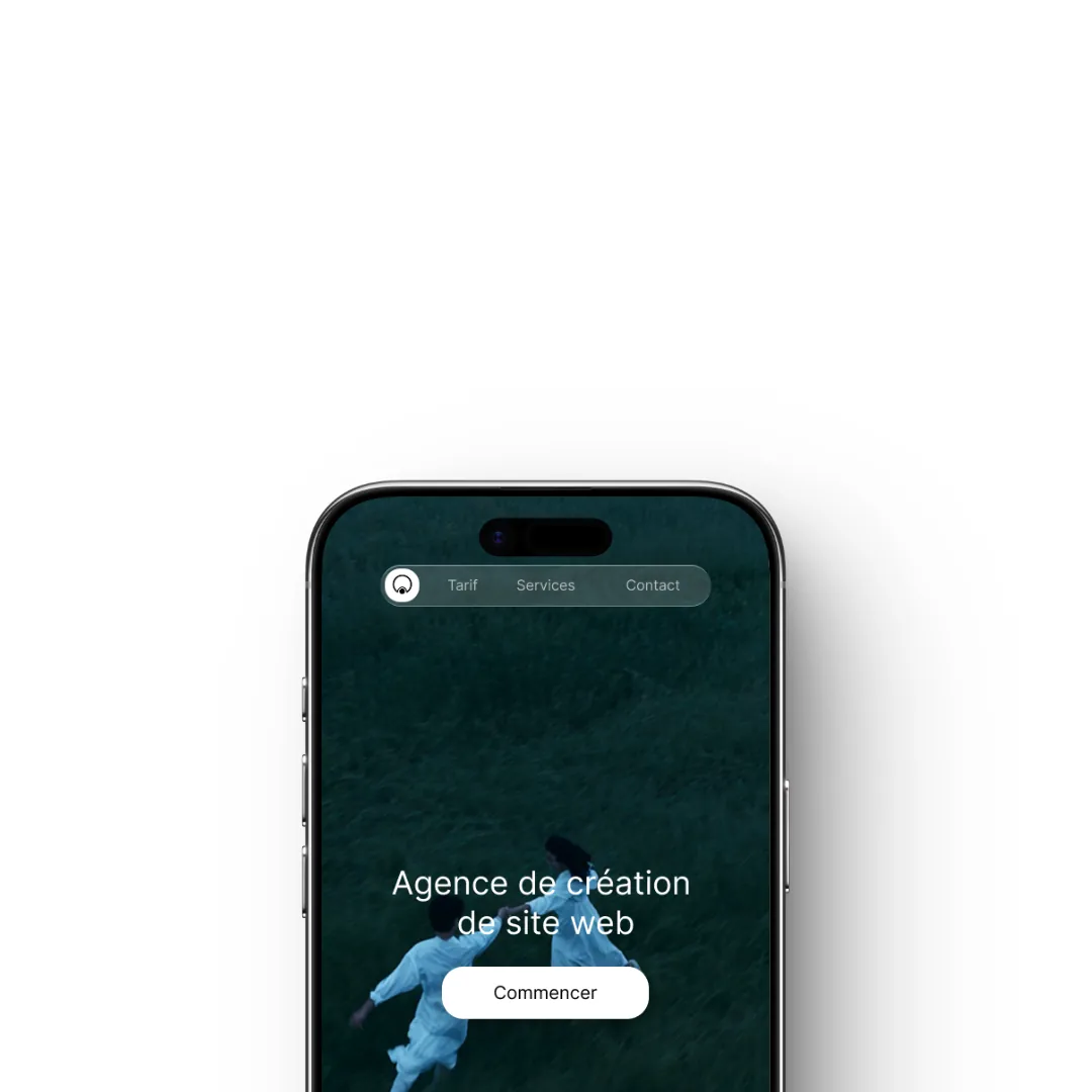 Site web affiché de façon responsive sur mobile et tablette